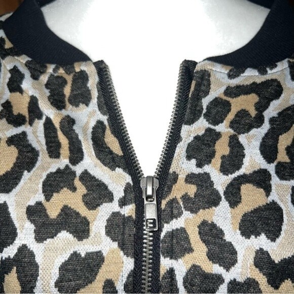 Sanctuary Leopard Print City Topper Long Lined  Zip Up Jacket Cardigan Size M - Picture 5 of 15